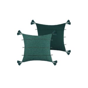 cuscino rigato verde pon pon