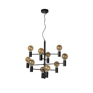 lampada industrial nera in metallo