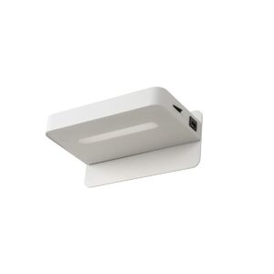 lampada da parete ricarica usb bianca