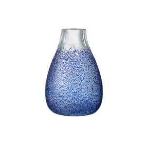 vaso macchie blu vetro
