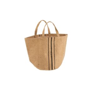 borsa mare spiaggia juta naturale righe nera