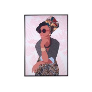 quadro donna cappello occhiali moderno