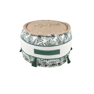 pouf jungle bianco verde