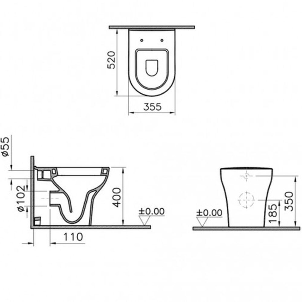 vaso filomuro zentrum bianco