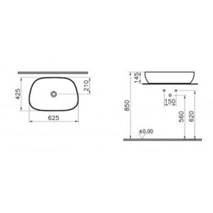 outline catino bianco
