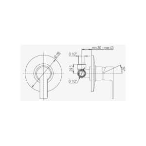 miscelatore doccia incasso 1 uscita eolo