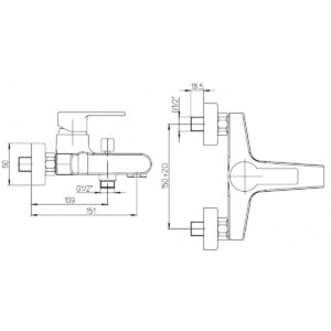 miscelatore vasca esterno eolo