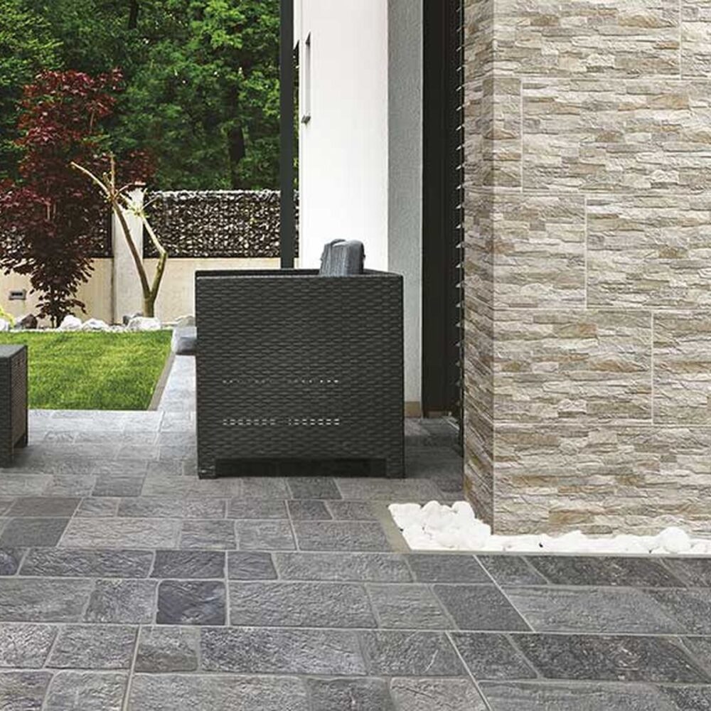 gres porcellanato effetto pietra nocciola