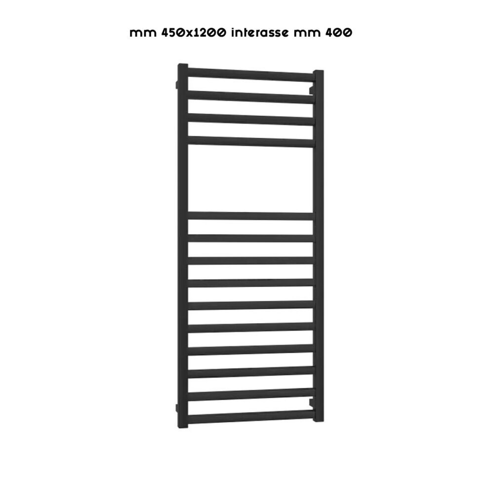 scaldasalviette nero opaco