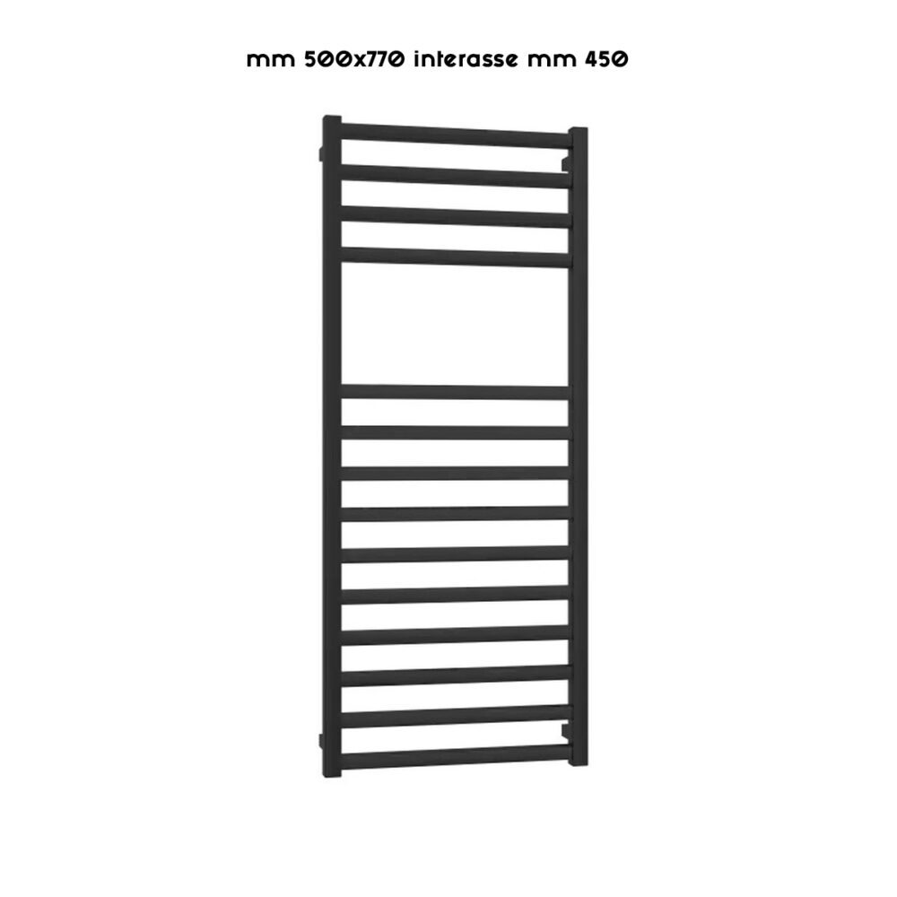 scaldasalviette nero opaco