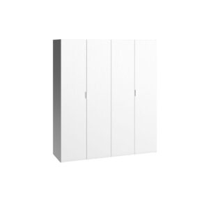 armadio 4 ante bianco legno moderno