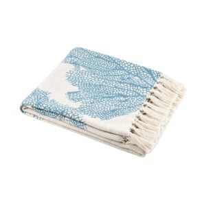 plaid foglia blu