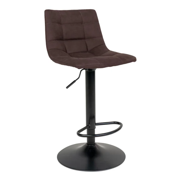 Sgabello bar in microfibra marrone