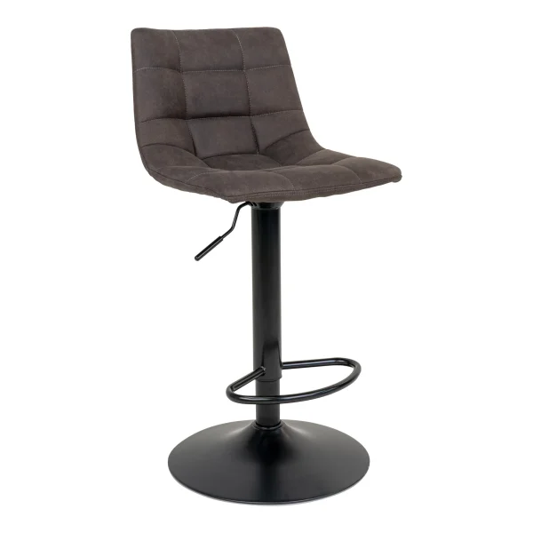 sgabello bar in microfibra grigio
