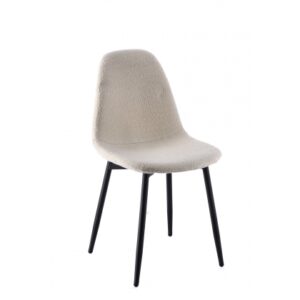 Sedia velluto Kaise crema