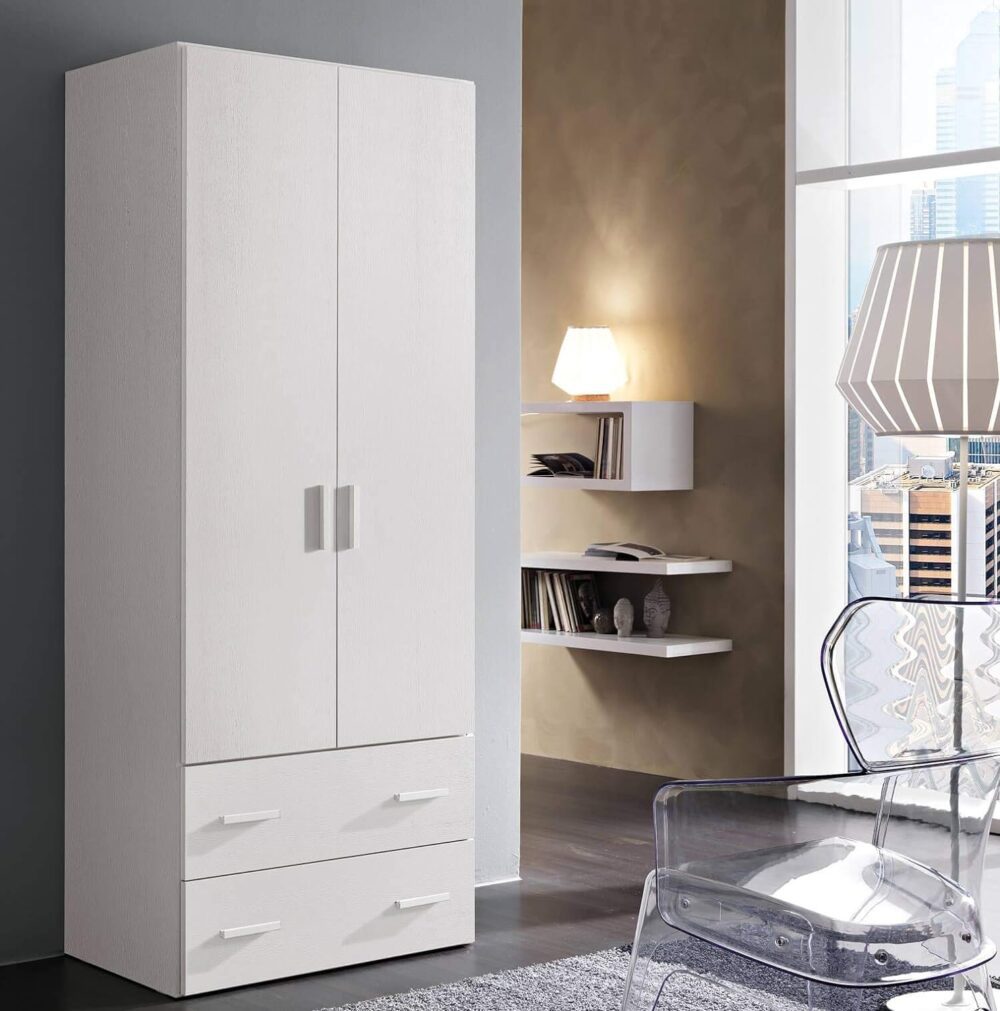 Armadio 2 ante e 2 cassetti Easy