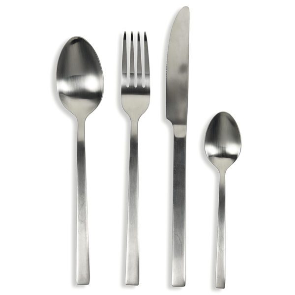 Set posate silver opaco 24 pz
