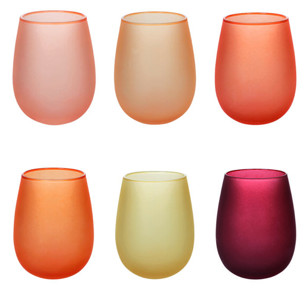 Bicchieri acqua Happy hour sunset 6 pz