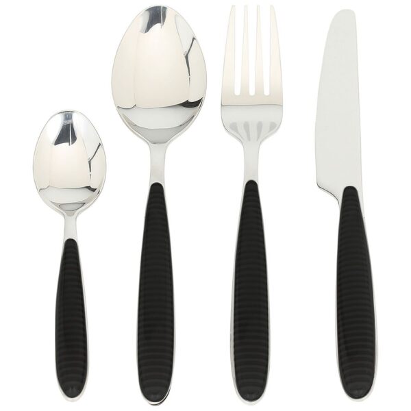 Servizio 24 posate Glossy nero