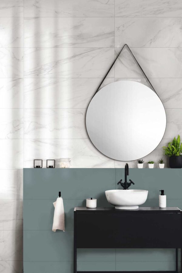 Rivestimento Tempera effetto cemento verde