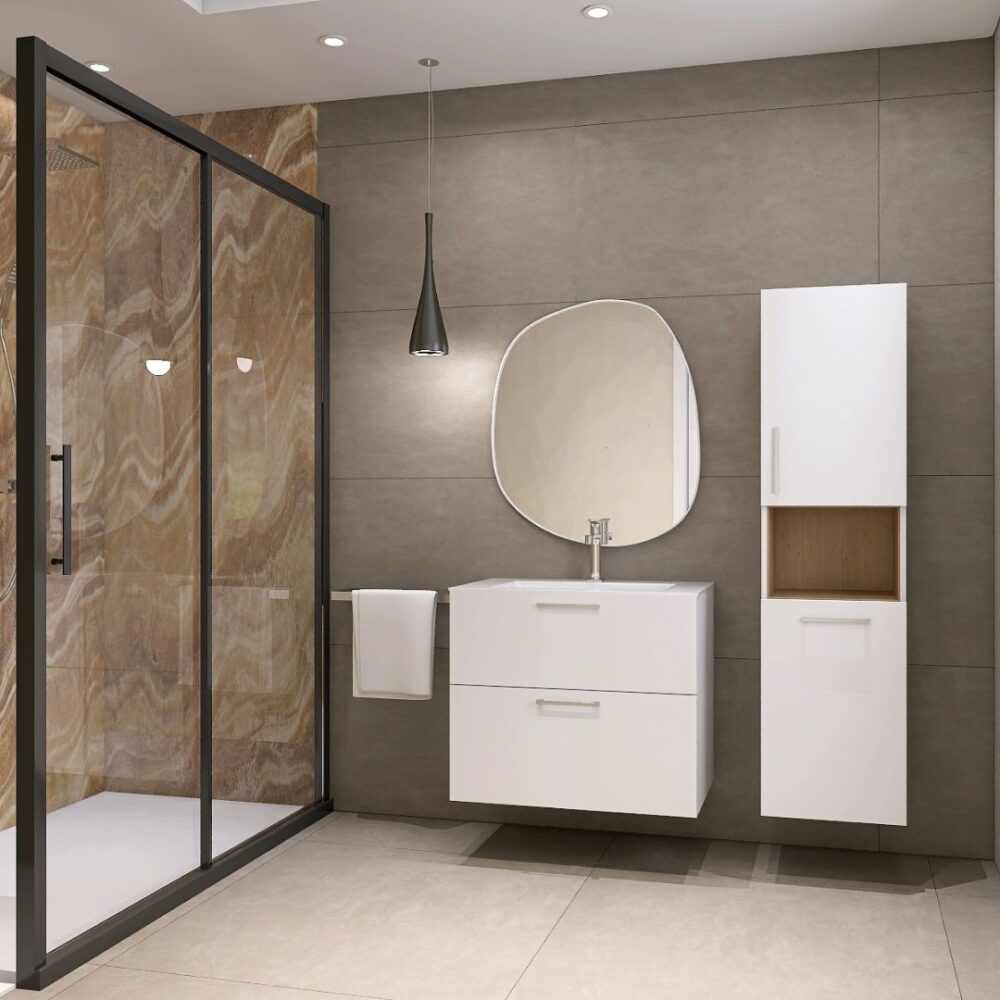 mobile bagno root flat bianco dhom store