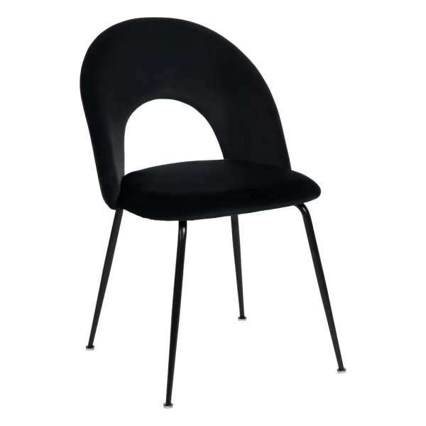 Sedia Contract nera velluto