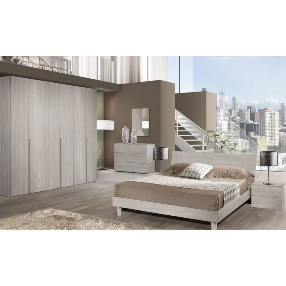 Camera da letto matrimoniale Alice con armadio 6A olmo