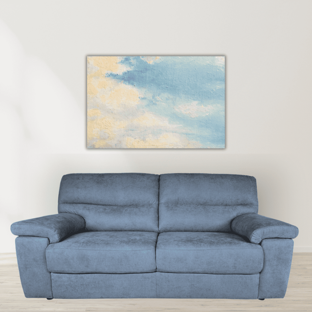 divano flora 3 posti blu