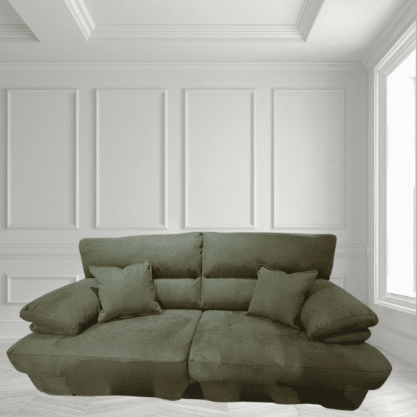 divano Clara 3 posti nabuk verde