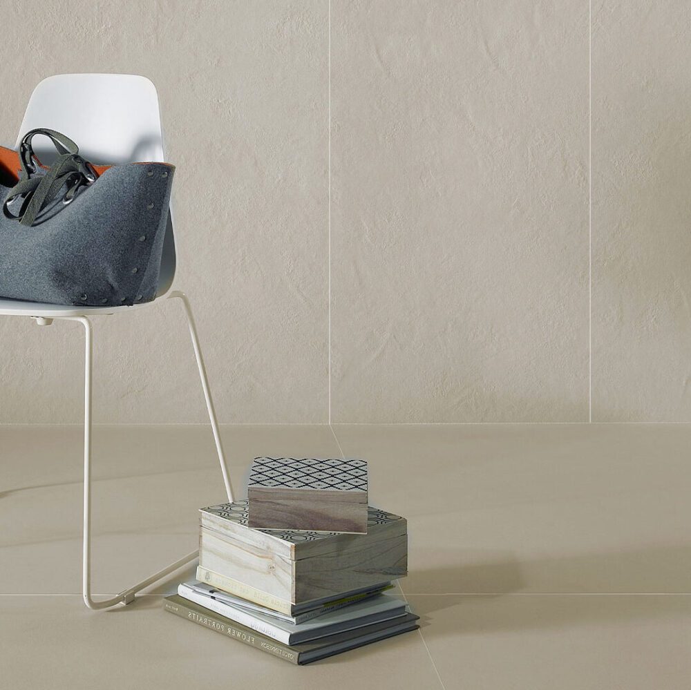 Pavimento effetto cemento Biacca