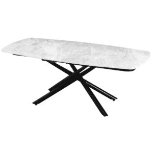 Tavolo Ryder allungabile bianco effetto marmo