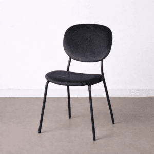 Sedia Silla Velluto Grigio antracite