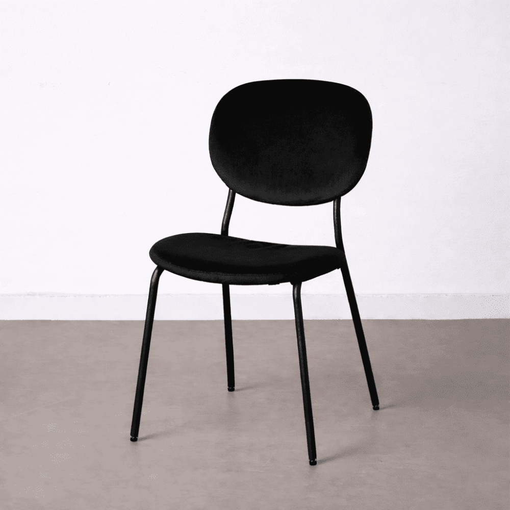 Sedia Silla Velluto Nero