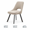 Sedia Manhattan in tessuto beige