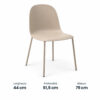Sedia Capri in polipropilene beige