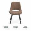 Sedia Venezia in tessuto beige