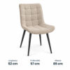 Sedia Firenze in tessuto beige