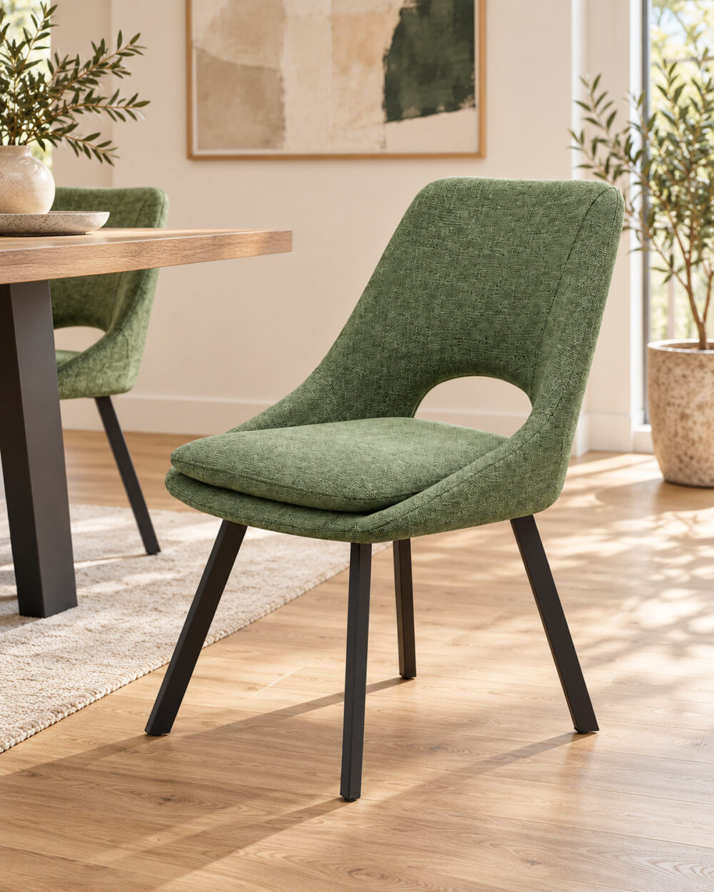 Sedia Manhattan in tessuto verde - immagine 2