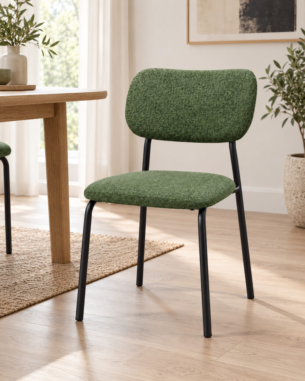 Sedia Philadelphia in tessuto verde - immagine 2