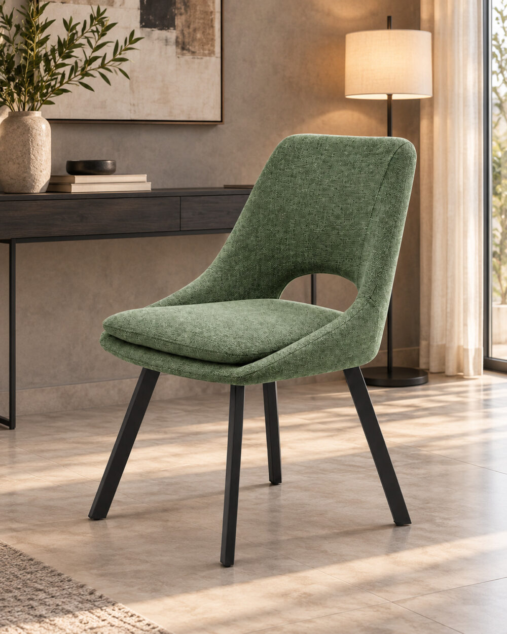 Sedia Manhattan in tessuto verde - immagine 3