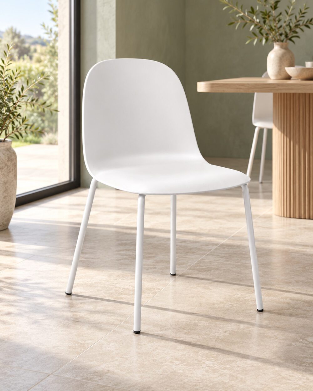 Sedia Capri in polipropilene bianco