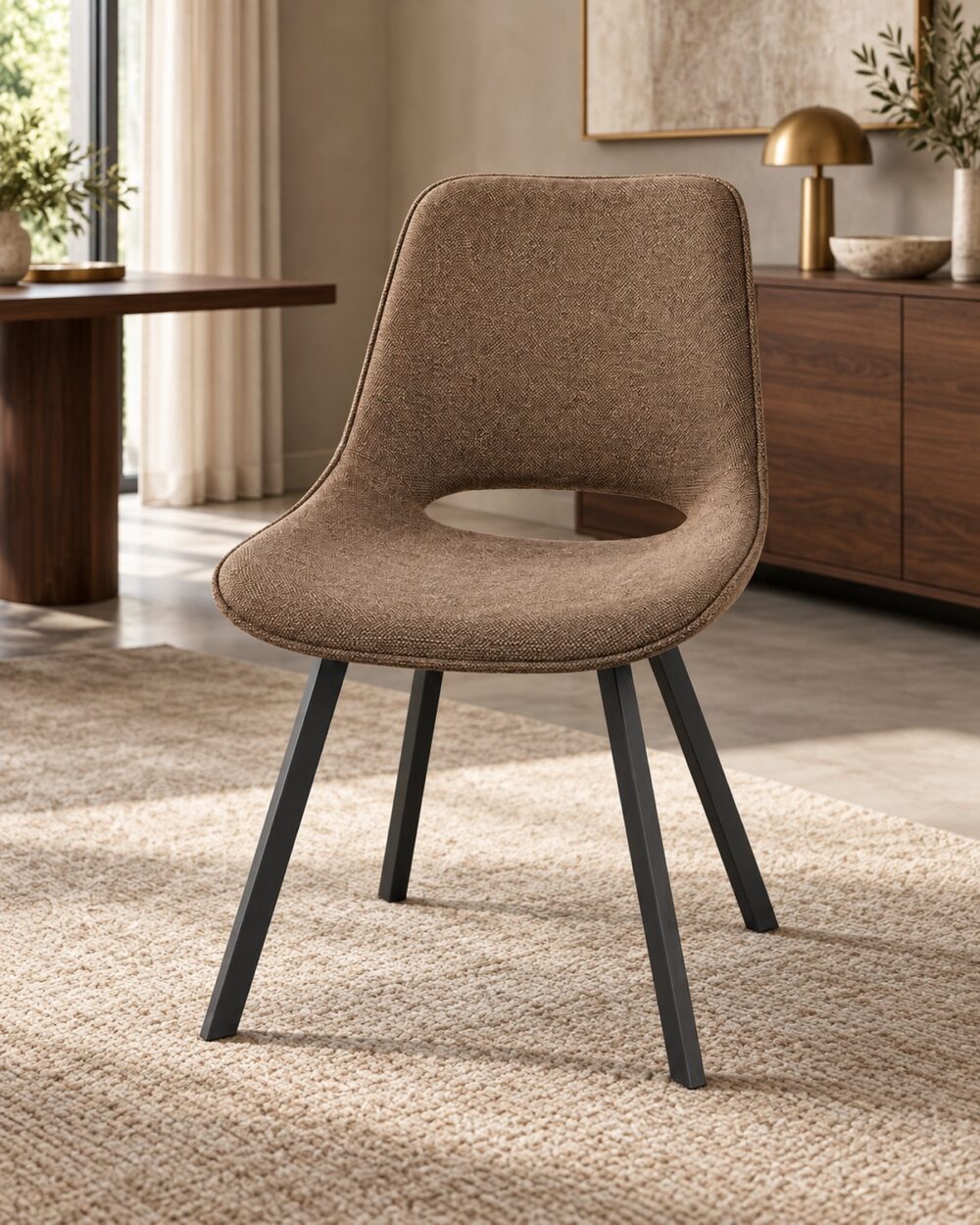 Sedia Venezia in tessuto beige